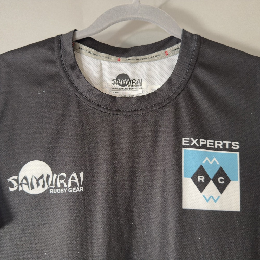 Samurai Premier Rugby Sevens Experts Jersey Mens M Black PR7s Rugby Shirt